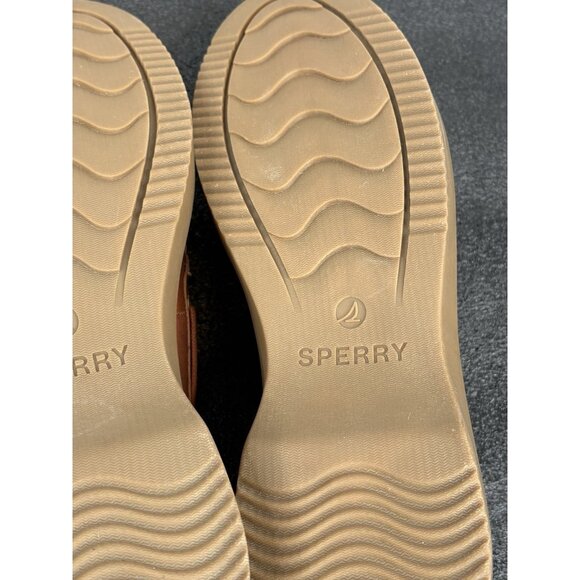 Sperry Women's 12 Bayside Boat Shoe Sahara Brown Leather Chunky (STS89211) - Picture 13 of 16